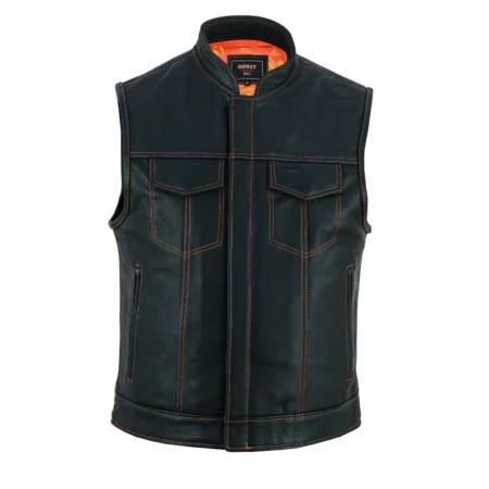 Men's Vest With Orange Stiching