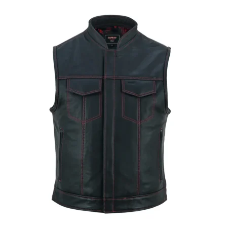 Men's Vest With Red Stiching