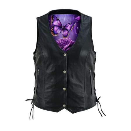Women Vest With Butterfly Linning